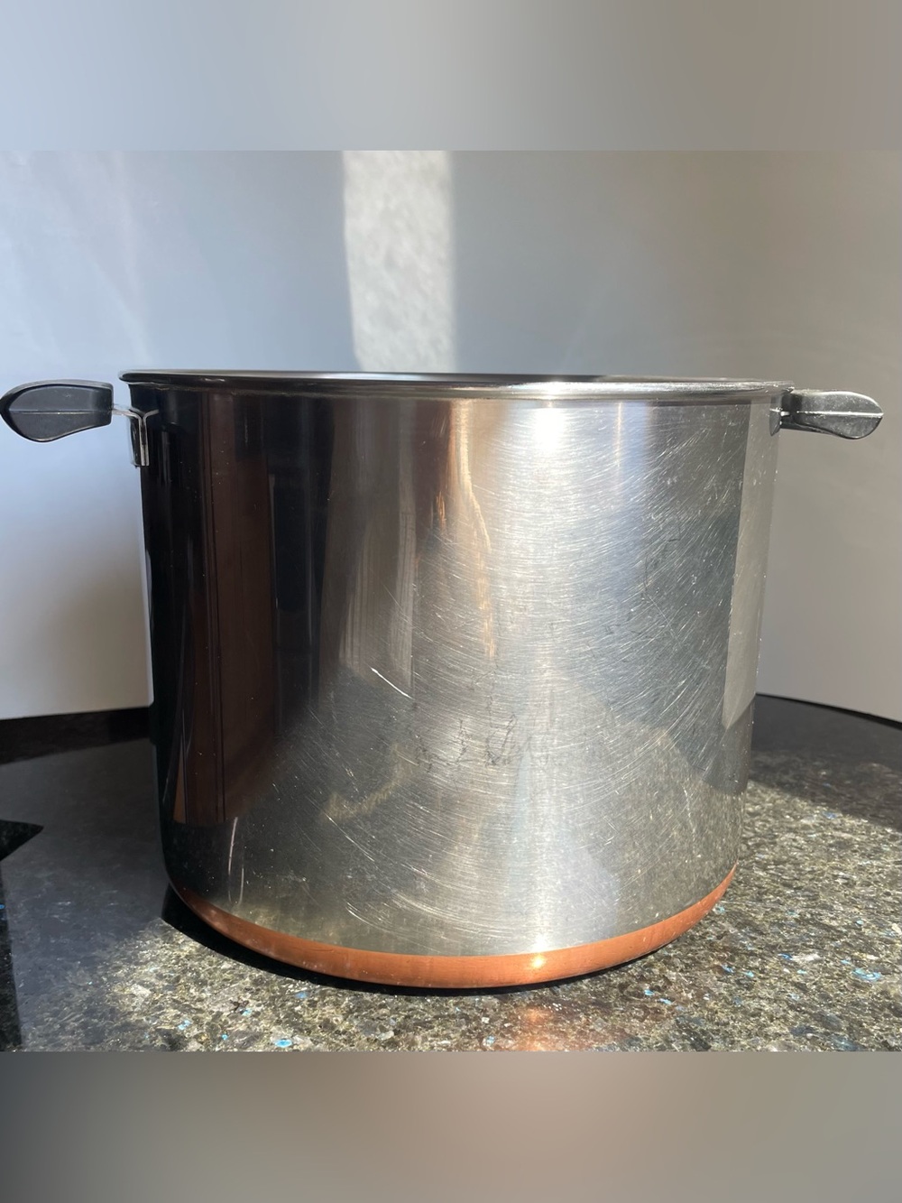 Vintage Revere Ware 1801 Copper Clad Stainless Steel Clinton ILL. 8 quart stock